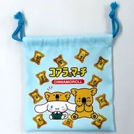 "Koala no March x Sanrio Character Connectors" by drawstring bag, Cinnamoroll