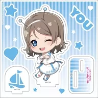 [New] 05. Yo Watanabe (Mini Character illustration) Acrylic Stand Plate Space Ver. "Love Live! Sunshine!"