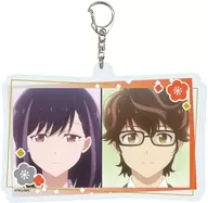 04. Takuya Ohara & Honjo Temple 莉香 A (Scene photograph illustration) Decaacrylic key holder "Is it true that you are getting married?"