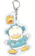 14.あひるのペックル(グラフアートイラスト) パーツ付きアクリルキーホルダー 「はぴだんぶい」