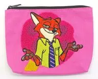 Nick Wildsagara Embroidered Pouch "Happy KUJI ZOOTOPIA" C Prize