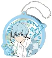 8. Ice Woven Sheep Neon Sign Style Mirror Acrylic Key Holder "Blue Lock"