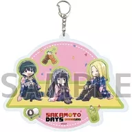 07. Nagumo, Shishiba and Osaragi (Hanami ver.) Graph Art Illustration Decaacrylic Key Holder "SAKAMOTO DAYS"