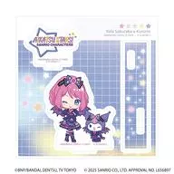 02. Sakuraba Rolla x Kuromi (Collaboration Illustration (Mini Character)) Acrylic Stand Plate "Aikatsu Stars!! x Sanrio Character Connectors"