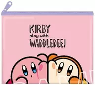 A. Main Visual Kirby Play with Waddle Vinyl Mini Pouch "Hoshi-no Kirby"