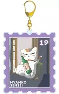19 : 00 Nyanko-sensei (Nyanko-sensei 1 day ver.) Illustration BIG acrylic key holder "Natsume's BOOK of FRIENDS"