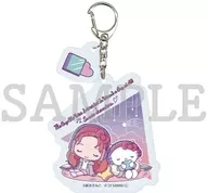 [Nuevo] 08. Aya Osawa × Hello Kitty C (Mini Character Illustration) Soporte acrílico de la llave con piezas "La persona en la que estaba interesado no era un hombre × Sanrio Character Cotters"