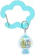 イエロー ダイカットアクリルカラビナ 「んぽちゃむ」