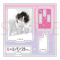 02.デザインB(天峰栢) アクリルスタンドプレート 「春の嵐とモンスター」