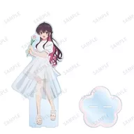 [新品] 矢乙女桜 描き下ろし 白いワンピースと花ver. 特大アクリルスタンド 「TVアニメ 帝乃三姉妹は案外、チョロい。」