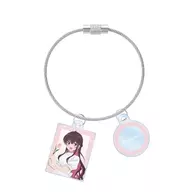 [新品] 矢乙女桜 描き下ろし 白いワンピースと花ver. 2連ワイヤーアクリルキーホルダー 「TVアニメ 帝乃三姉妹は案外、チョロい。」