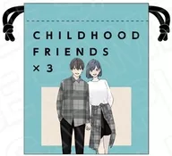 沢村みのり＆宮内隼太 巾着 モノトーン ver. 「3組の幼なじみ」