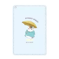 [新品] ニャンコ先生 描き下ろし 雨の日ver. 1ポケットパスケース 「夏目友人帳」