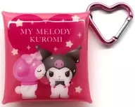 マイメロディ＆クロミ ピンク ハートカラビナクリアマルチケースSS パステルドリームランド 「サンリオキャラクターズ」