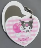 マイメロディ＆クロミ チェック ハート型スライドミラー パステルドリームランド 「サンリオキャラクターズ」