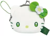 ハローキティ ミニフェイスがま口ポーチ 抹茶 「サンリオキャラクターズ」