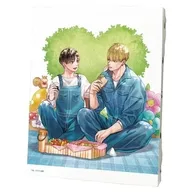 01.鮫島理人＆桜木淳(描き下ろしイラスト) キャンバスボード 「鮫は桜に恋をする」