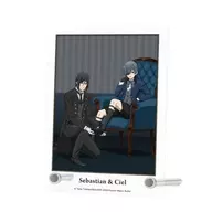 セバスチャン＆シエル 描き下ろし A6アクリルパネル 「TVアニメ 黒執事 -寄宿学校編-」