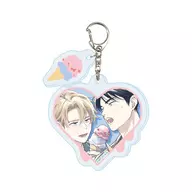 01.佐倉昭人＆藍井悠真(描き下ろしイラスト) パーツ付きアクリルキーホルダー 「佐倉主任はZ世代がわからない。」