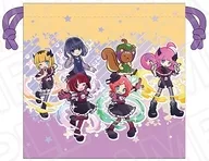 B.かな＆あかね＆MEMちょ＆メイリィ＆セリティ＆パプリス サテン巾着 「ぷよぷよ!!クエスト×推しの子」