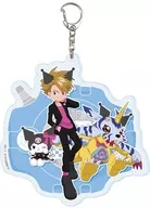 [新品] 02.石田ヤマト＆ガブモン×クロミ(コラボイラスト) デカアクリルキーホルダー 「デジモンアドベンチャー×サンリオキャラクターズ」
