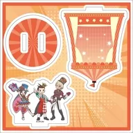 03.王泥喜法介＆成歩堂みぬき＆牙琉響也(サーカスver.) グラフアートイラスト アクリルスタンドプレート 「逆転裁判シリーズ」