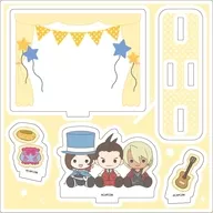 07.王泥喜法介＆成歩堂みぬき＆牙琉響也(ぽてぬいアート) アクリルスタンドプレート 「逆転裁判シリーズ」