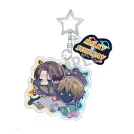 カート＆マックス 描き起こし第2弾 ダブルパーツアクリルキーホルダー 「銀河特急?ミルキー☆サブウェイ」