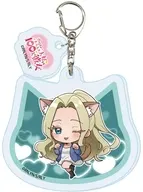 12.美杉美々美 猫ver(ミニキャライラスト) パーツ付きアクリルキーホルダー 「君のことが大大大大大好きな100人の彼女」