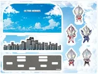 04.集合デザイン(ミニキャライラスト) アクリルジオラマ 「ウルトラマンシリーズ」