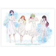 [新品] A3マット加工ポスター 集合 描き下ろし 白いワンピースと花ver. 「TVアニメ 帝乃三姉妹は案外、チョロい。」