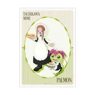[新品] A3マット加工ポスター 太刀川ミミ＆パルモン 描き下ろし メイド＆執事ver. 「デジモンアドベンチャー」