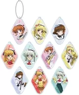 [Box] Magical Girl Lyrical NANOHA Series Drawn Brass Band Ver. Trading Acrylic Key Holder