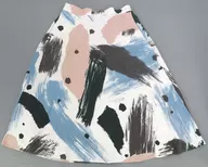 ドラえもん 重力ペンキを塗ったみたいなアート柄スカート ピンク Lサイズ 「ドラえもん」