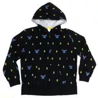 スティッチ(パイナップル) フード付きジップアップパーカー ブラック 2XL 「ディズニー」 ディズニーストア限定