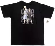 佐野万次郎＆龍宮寺堅(全身) Tシャツ(缶バッジ付き) ブラック Mサイズ 「東京リベンジャーズ×ドン・キホーテ」