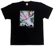 B.BLACKWHITE(Mika Pikazo) ILY GIRL Tシャツ ブラック XLサイズ 「Mika Pikazo個展 ILY GIRL」
