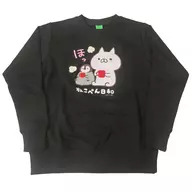 ぺんちゃん＆ねこくん(ほっ) トレーナー ブラック Mサイズ 「ねこぺん日和」