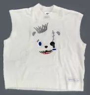 ハミクマソウル ニットベスト ホワイト フリーサイズ 「ハロウィーン・ホラー・ナイト」 ユニバーサル・スタジオ・ジャパン2025限定