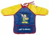 ミッキーマウス(Let’s Play) エプロン ブルー×イエロー キッズフリーサイズ 「ディズニー」