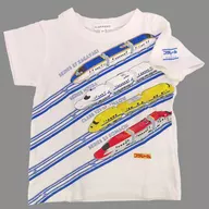 新幹線 Tシャツ ホワイト 100cm 「プラレール×3can4on」