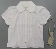 くる実 マリンアカデミアシリーズ ネクタイ付きブラウス ホワイト 4Lサイズ 「くる実×しまむら」