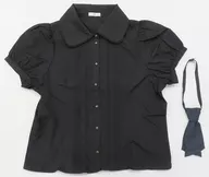 くる実 マリンアカデミアシリーズ ネクタイ付きブラウス ブラック 4Lサイズ 「くる実×しまむら」