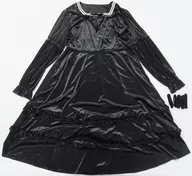 皆方由衣 ベロアワンピース ブラック 4Lサイズ 「皆方由衣×しまむら」