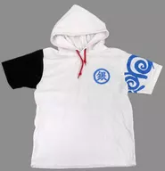 坂田銀時(ロゴ) 半袖パーカー ホワイト Lサイズ 「銀魂」