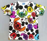 ミッキー＆スティッチ(総柄/顔いっぱい) Tシャツ ホワイト Mサイズ 「ディズニー」 東京ディズニーリゾート限定