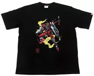 イモータルジャスティス柄 STRICT-G JAPAN Tシャツ 筆絵風 ブラック XXLサイズ 「機動戦士ガンダムSEED FREEDOM」