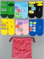 赤ぷよ巾着セット レディースソックス6足セット 23～25cm 「ぷよぷよ×しまむら」