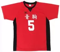 孤爪研磨(5) ユニフォーム風Tシャツ(音駒) レッド×ブラック Mサイズ 「ハイキュー!!」