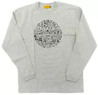 町子と動物 長袖Tシャツ グレー XLサイズ 長谷川町子美術館グッズ